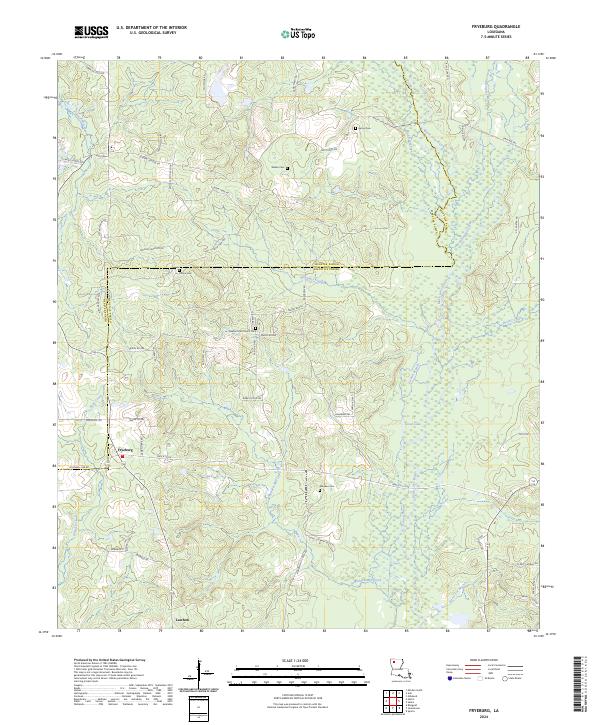 US Topo 7.5-minute map for Fryeburg LA