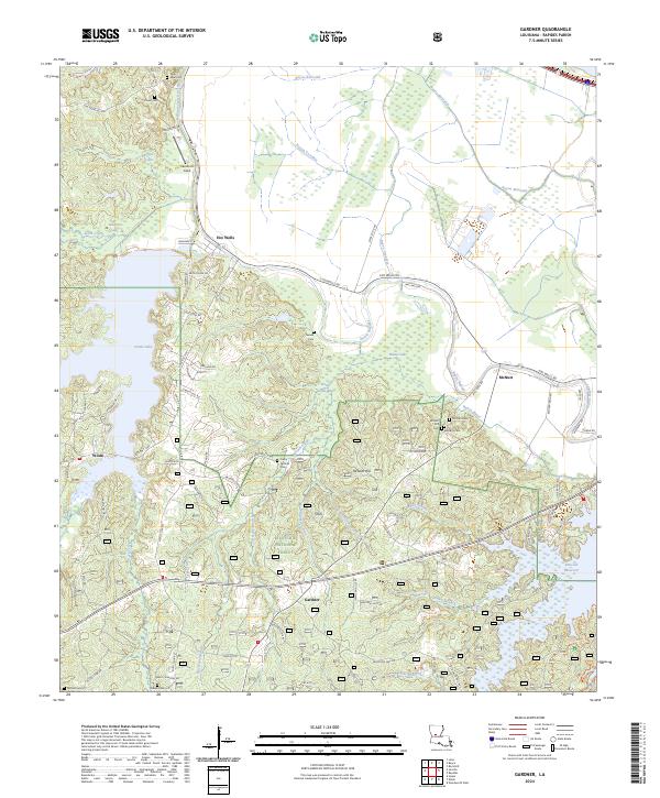 US Topo 7.5-minute map for Gardner LA