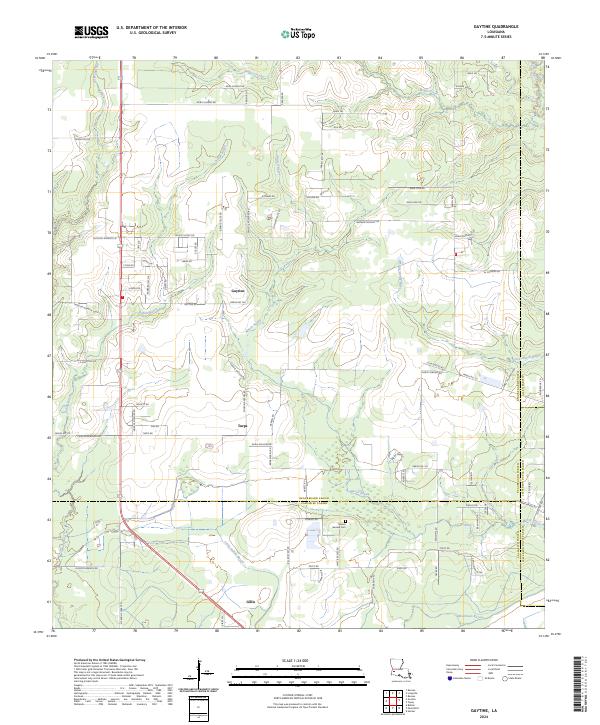 US Topo 7.5-minute map for Gaytine LA