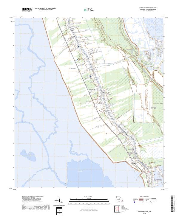 US Topo 7.5-minute map for Golden Meadow LA