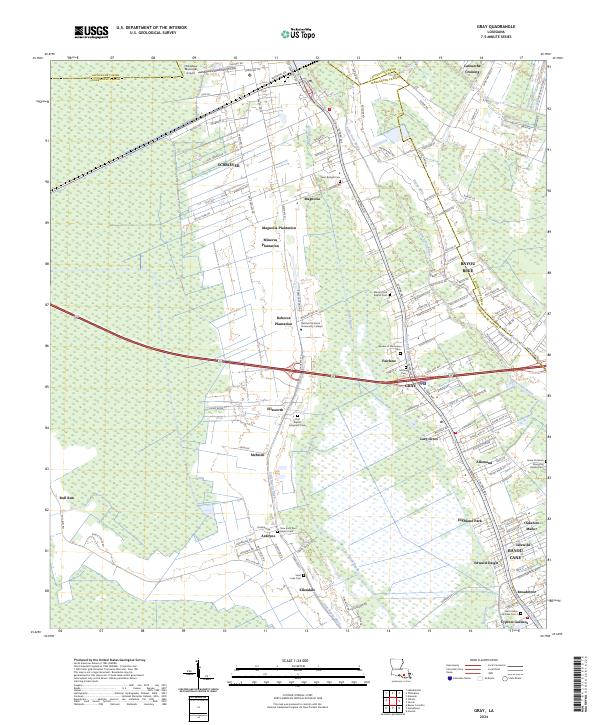 US Topo 7.5-minute map for Gray LA