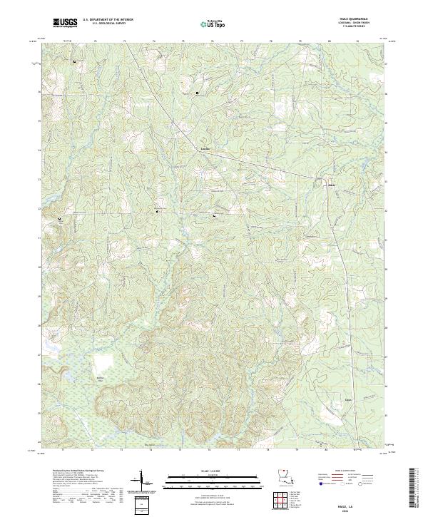 US Topo 7.5-minute map for Haile LA