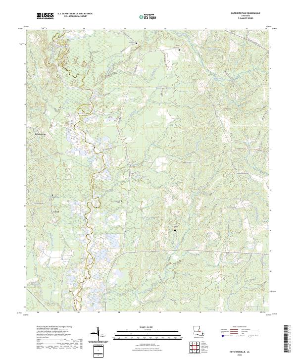 US Topo 7.5-minute map for Hatchersville LA