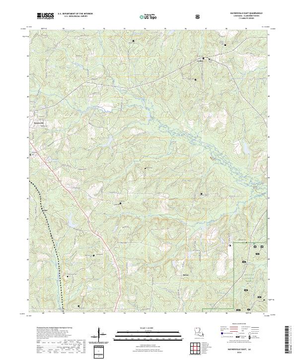 US Topo 7.5-minute map for Haynesville East LA