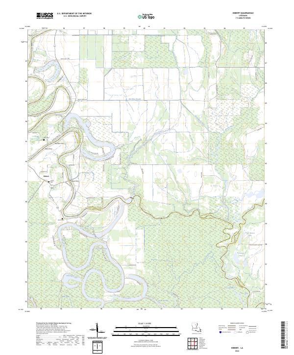 US Topo 7.5-minute map for Hebert LA