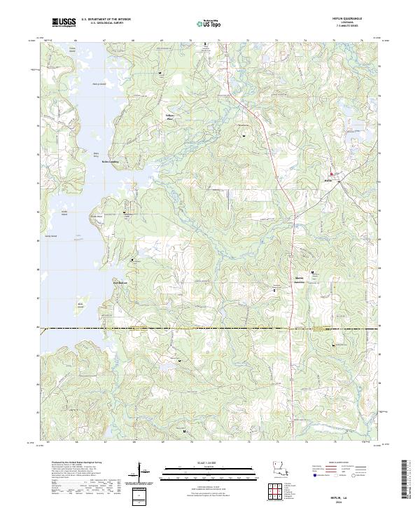 US Topo 7.5-minute map for Heflin LA