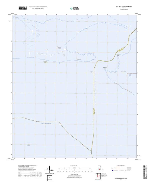 US Topo 7.5-minute map for Hell Hole Bayou LA