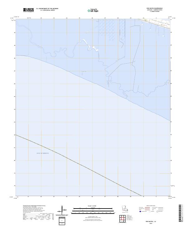 US Topo 7.5-minute map for Hog Bayou LA