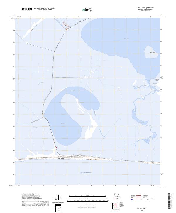 US Topo 7.5-minute map for Holly Beach LA