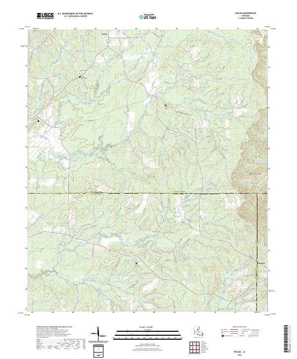 US Topo 7.5-minute map for Holum LA