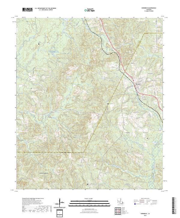 US Topo 7.5-minute map for Hornbeck LA