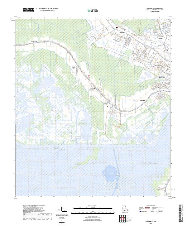 US Topo 7.5-minute map for Humphreys LA