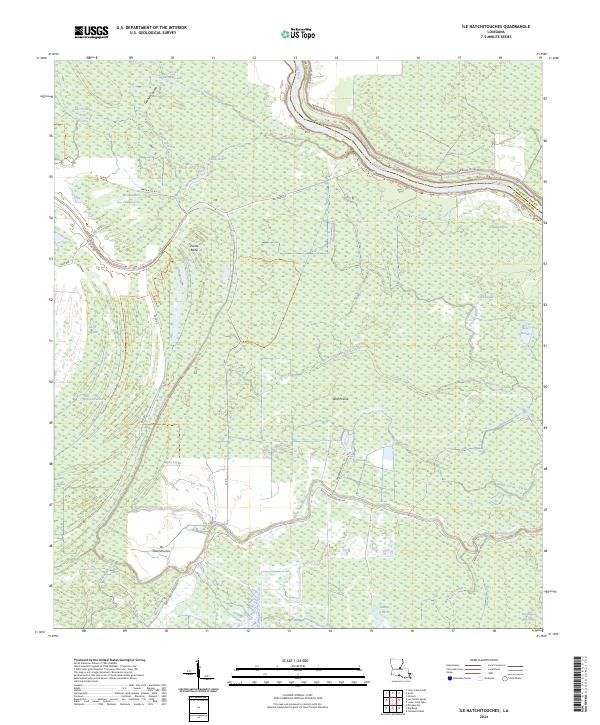 US Topo 7.5-minute map for Ile Natchitoches LA