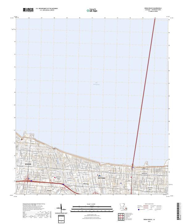 US Topo 7.5-minute map for Indian Beach LA