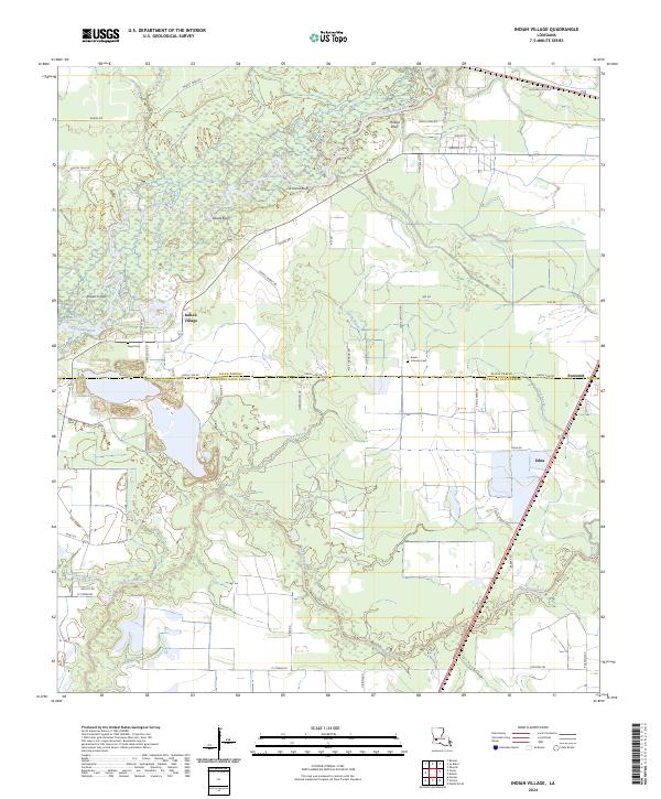 US Topo 7.5-minute map for Indian Village LA