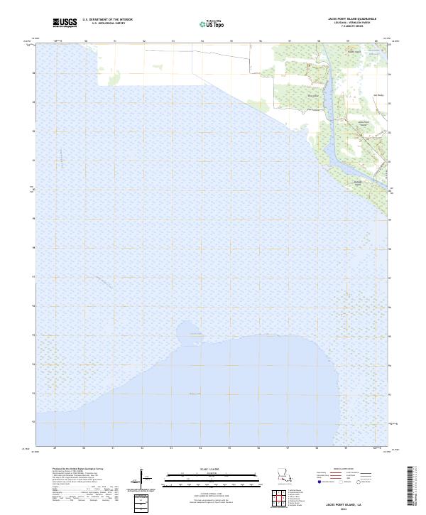 US Topo 7.5-minute map for Jacks Point Island LA