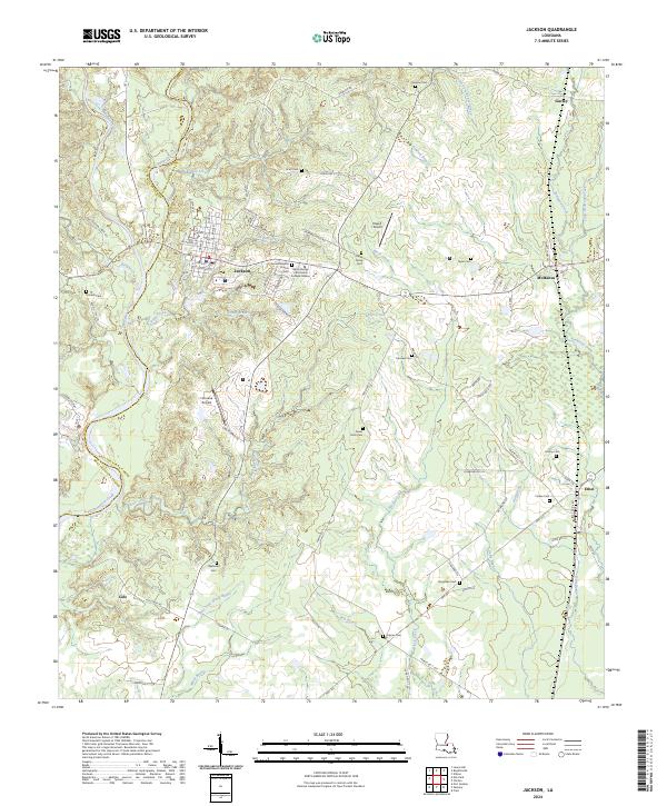 US Topo 7.5-minute map for Jackson LA