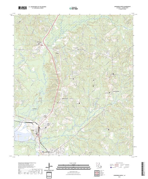 US Topo 7.5-minute map for Jonesboro North LA