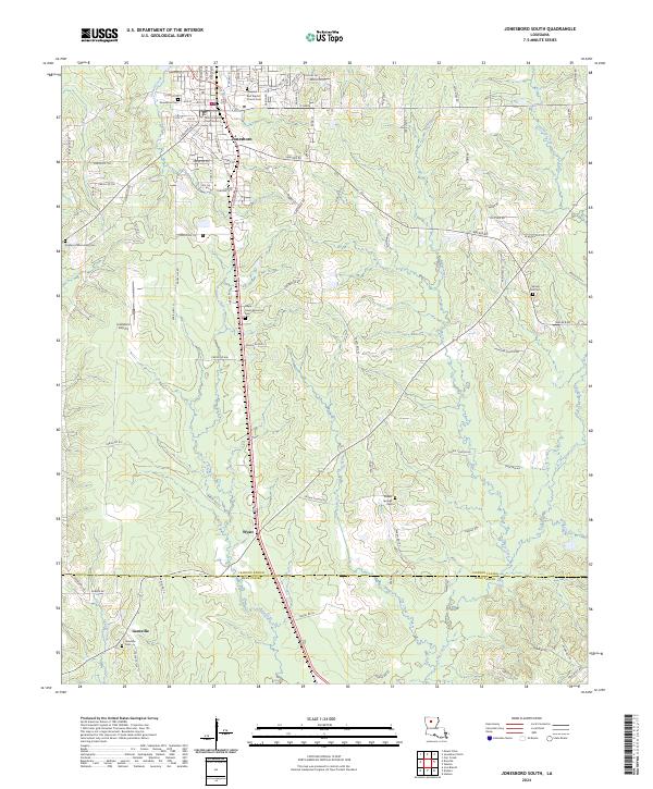 US Topo 7.5-minute map for Jonesboro South LA