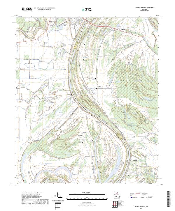 US Topo 7.5-minute map for Jonesville South LA