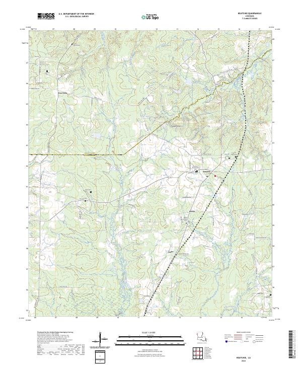 US Topo 7.5-minute map for Keatchie LA