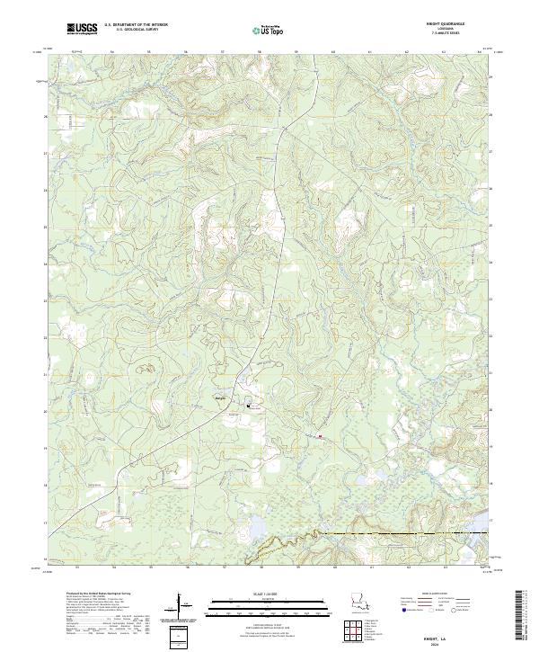 US Topo 7.5-minute map for Knight LA