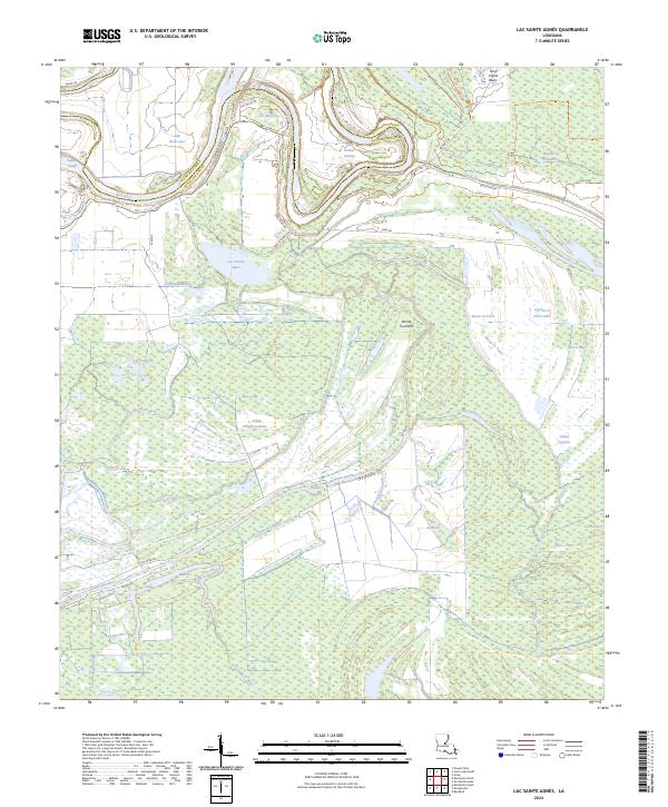 US Topo 7.5-minute map for Lac Sainte Agnes LA