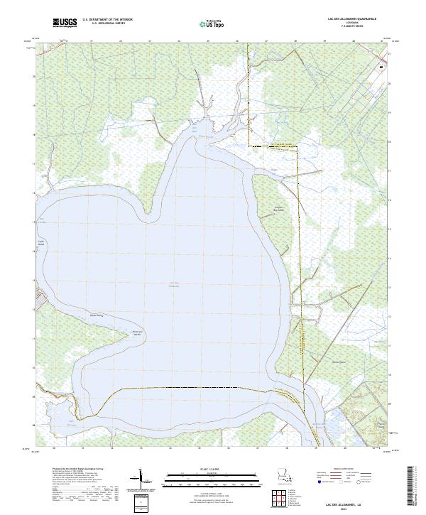 US Topo 7.5-minute map for Lac des Allemands LA