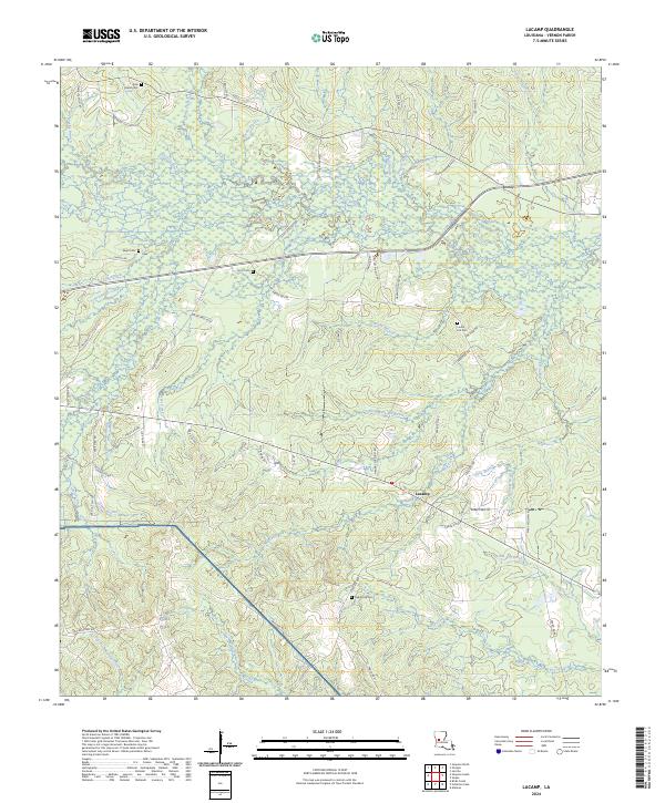 US Topo 7.5-minute map for Lacamp LA