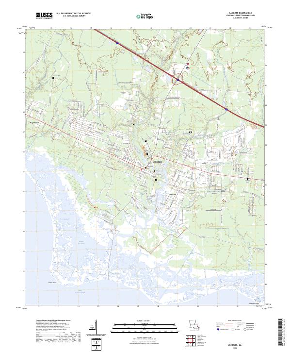 US Topo 7.5-minute map for Lacombe LA