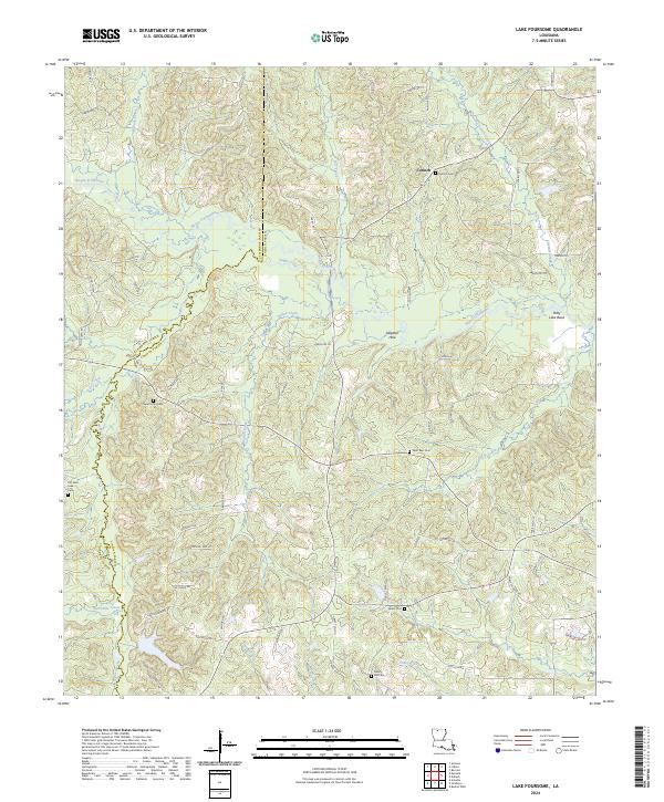 US Topo 7.5-minute map for Lake Foursome LA