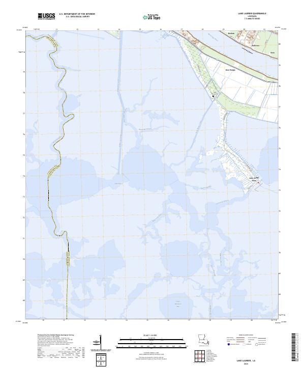 US Topo 7.5-minute map for Lake Laurier LA