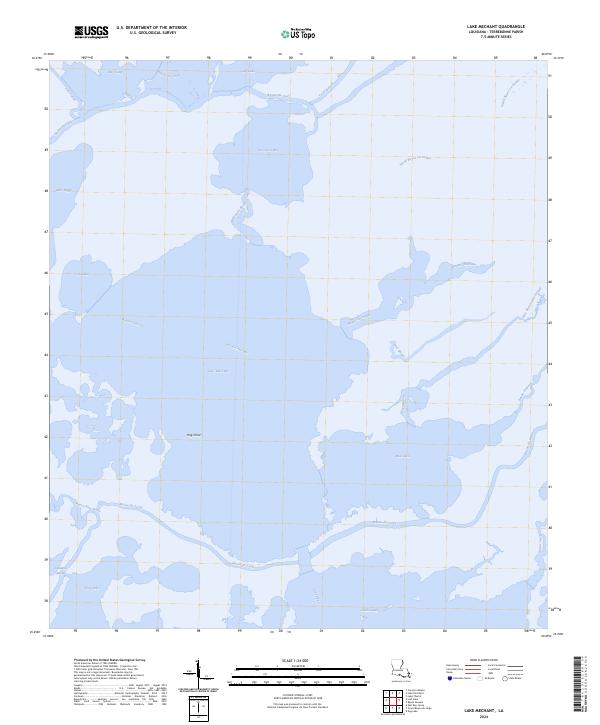 US Topo 7.5-minute map for Lake Mechant LA