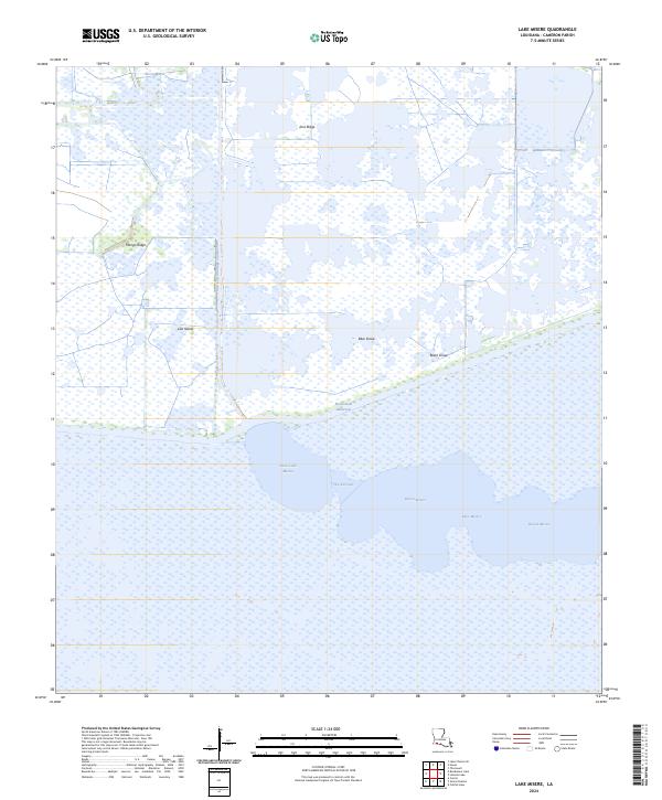 US Topo 7.5-minute map for Lake Misere LA