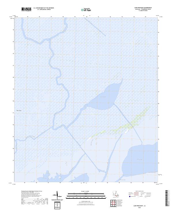 US Topo 7.5-minute map for Lake Penchant LA