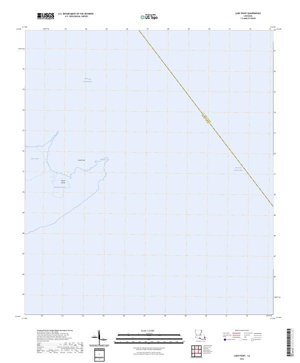 US Topo 7.5-minute map for Lake Point LA