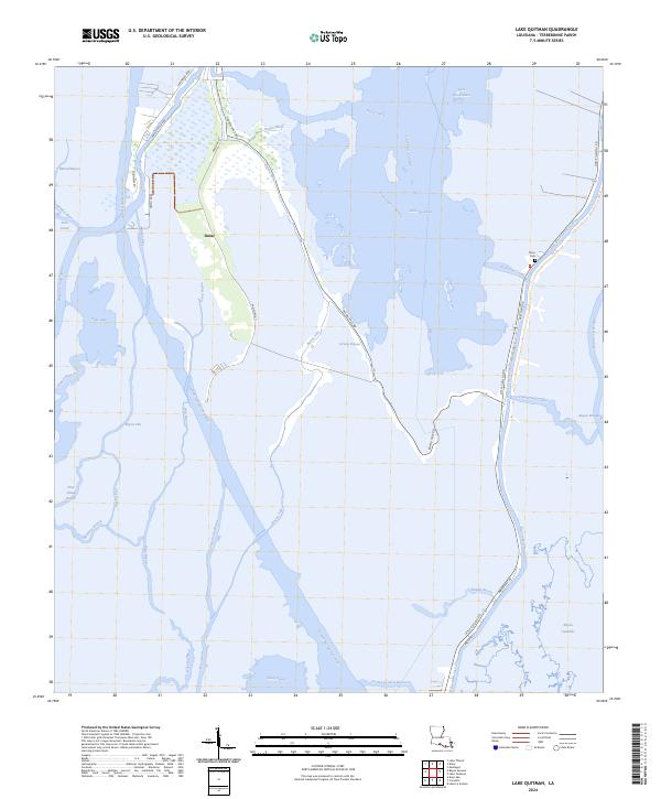 US Topo 7.5-minute map for Lake Quitman LA