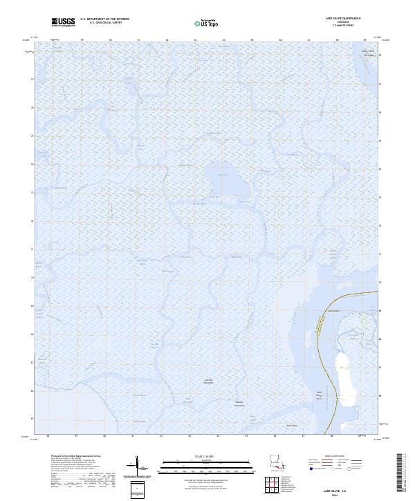 US Topo 7.5-minute map for Lake Salve LA