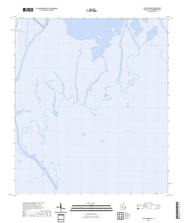 US Topo 7.5-minute map for Lake Tambour LA