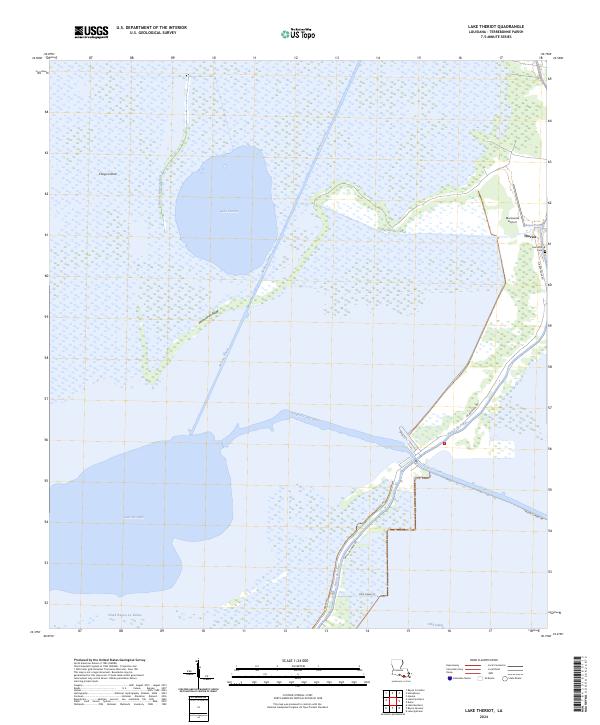 US Topo 7.5-minute map for Lake Theriot LA