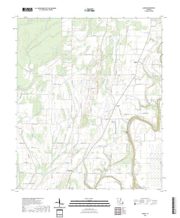 US Topo 7.5-minute map for Lamar LA