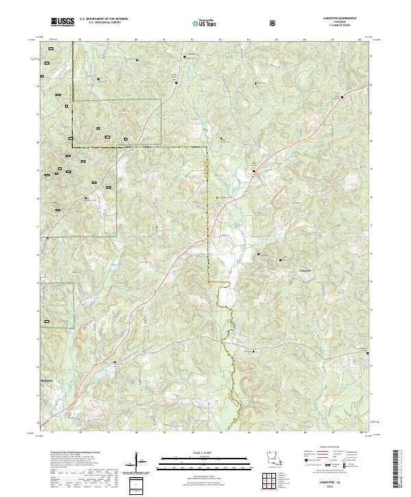 US Topo 7.5-minute map for Langston LA