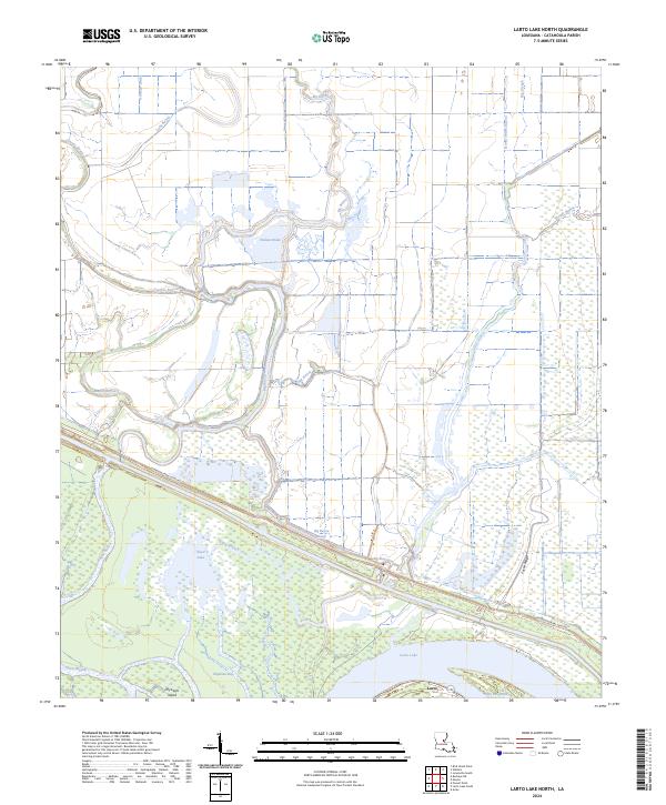 US Topo 7.5-minute map for Larto Lake North LA