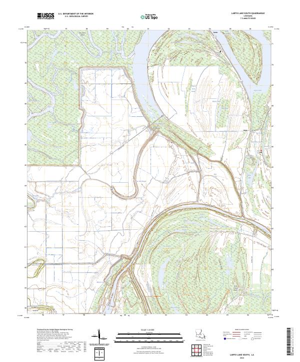 US Topo 7.5-minute map for Larto Lake South LA