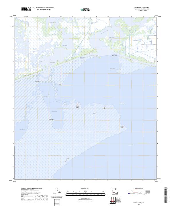 US Topo 7.5-minute map for Latania Lake LA