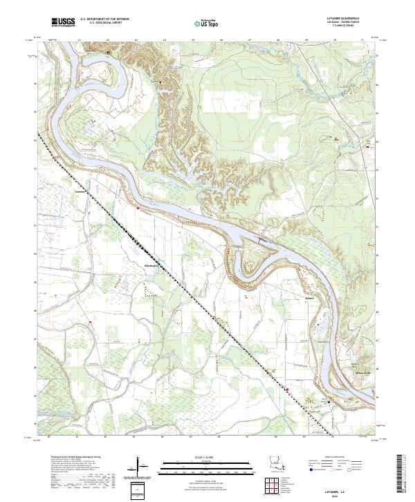 US Topo 7.5-minute map for Latanier LA