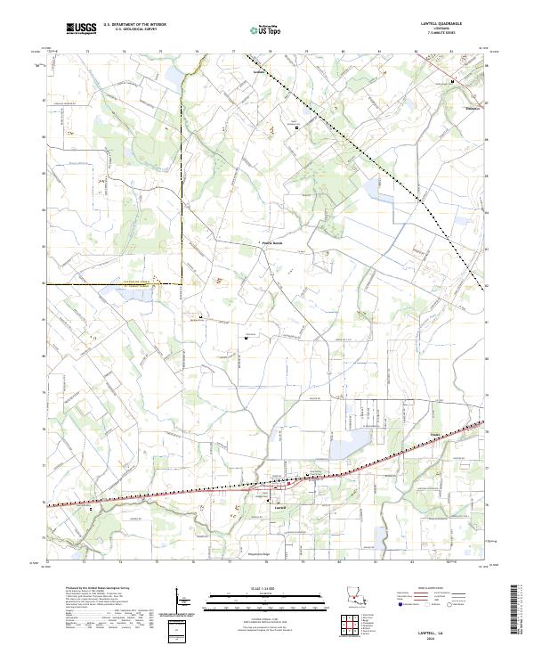 US Topo 7.5-minute map for Lawtell LA