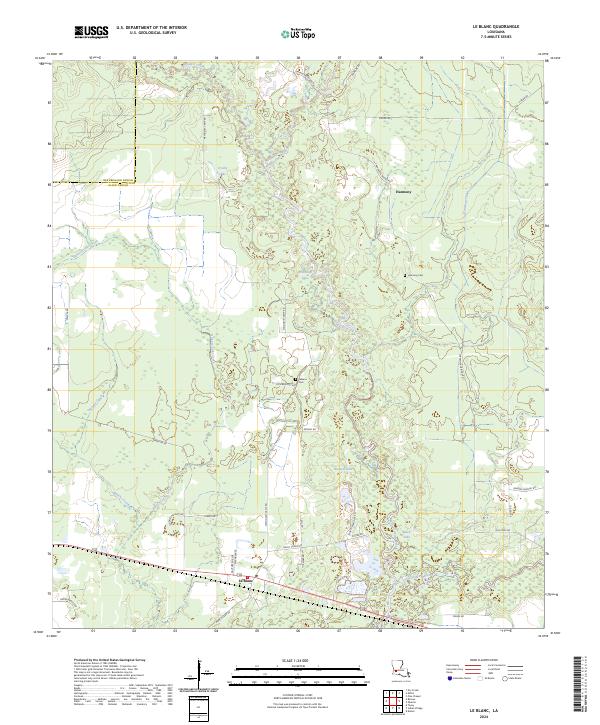 US Topo 7.5-minute map for Le Blanc LA