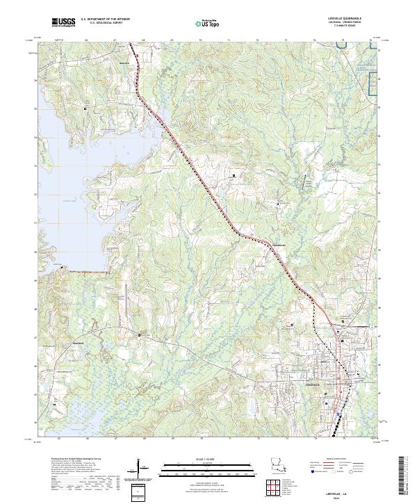 US Topo 7.5-minute map for Leesville LA