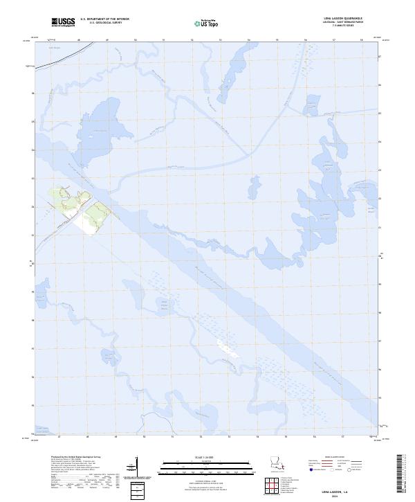 US Topo 7.5-minute map for Lena Lagoon LA